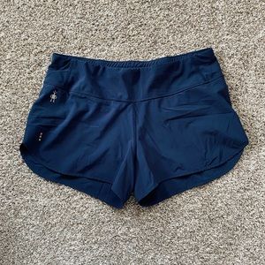 Smartwool Navy Blue Athletic Shorts w/ Built-in Undies and Pockets